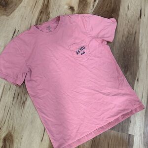 AFTCO Men's Short Sleeve Pink Tee